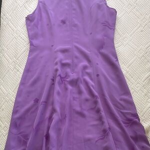 Elegant Purple Sleeveless Dress